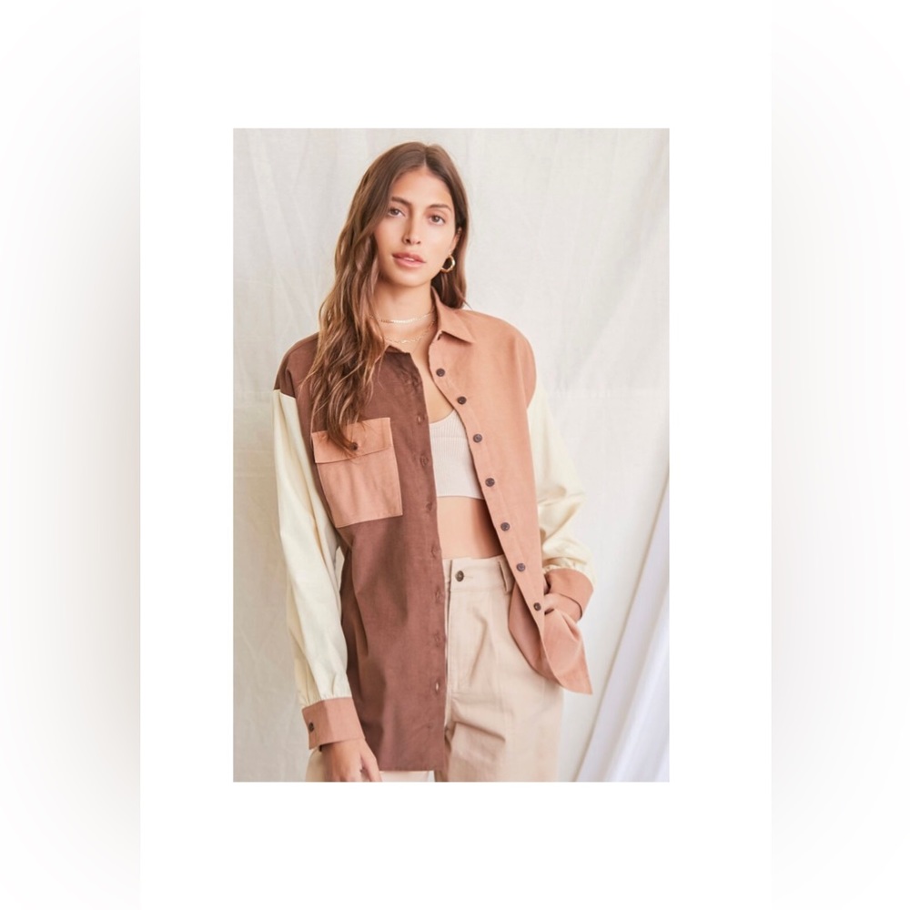 Forever 21 Colorblock Drop-Sleeve Shirt
